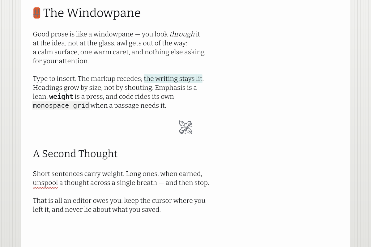 Magpie world — a paper-white high-contrast page.